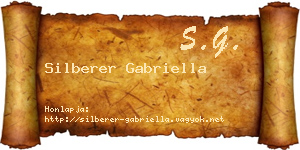 Silberer Gabriella névjegykártya